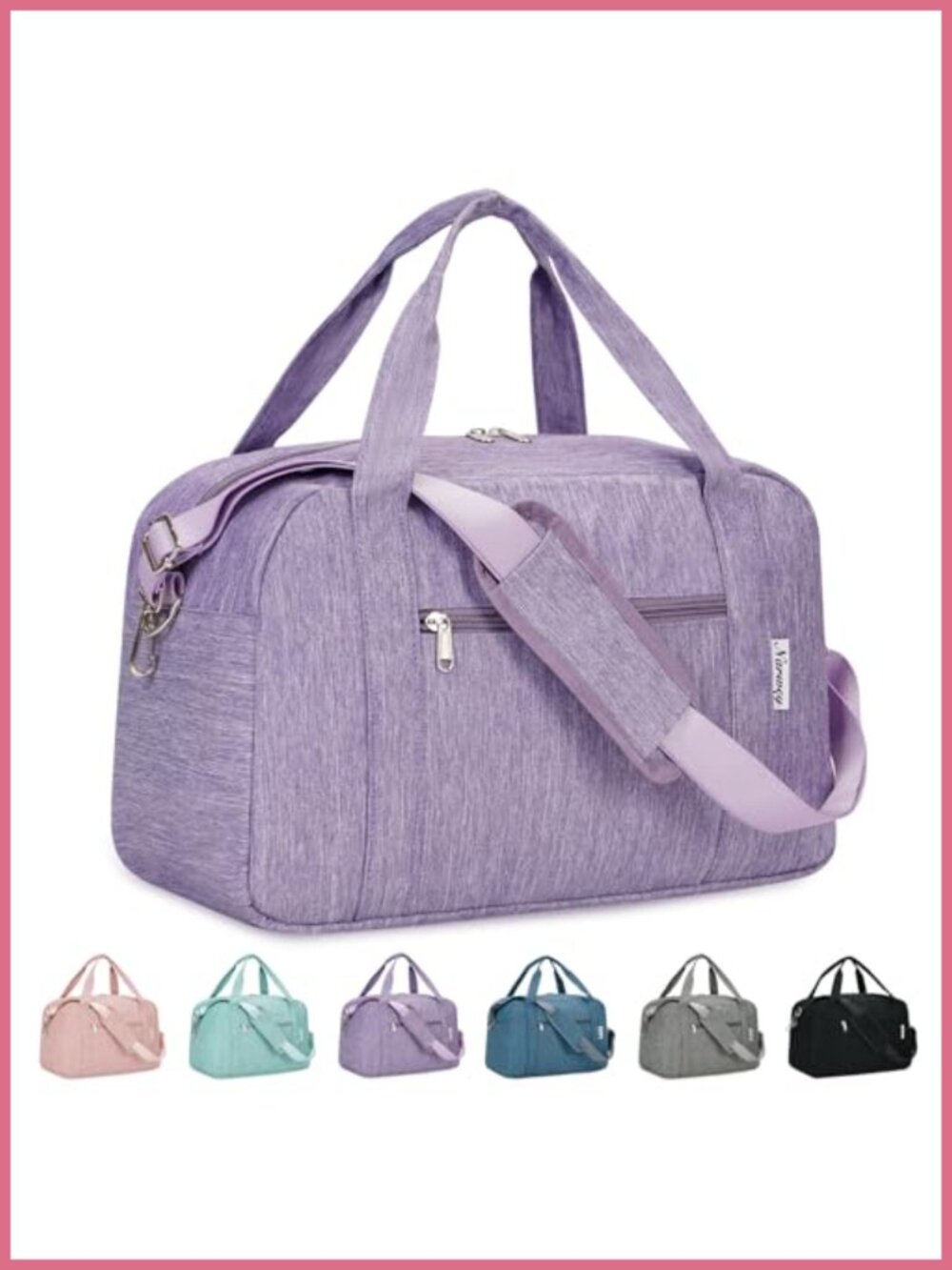 Narwey Carry On Duffle Bag Underseat Travel Personal Item Weekender 25L